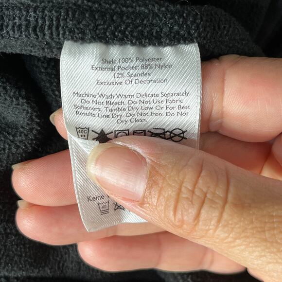 Eddie Bauer Women's Long Sleeve Black Zip Up Polartec Fleece Jacket Size Medium - Picture 5 of 9